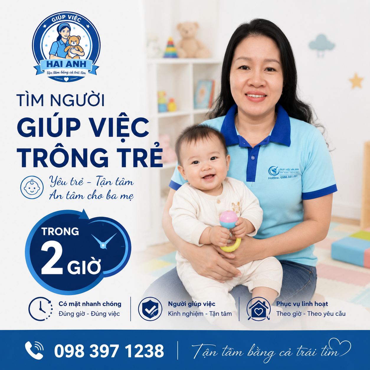 Giúp Việc Trông Trẻ Tại Hà Nội – Yêu Trẻ, Trong 2 Giờ